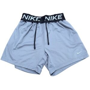 Nike Pro Training Shorts‎ Womens XS Gray Black Waistband Drawstring Activewear